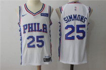 Nike NBA Philadelphia 76ers #25 Simmons White Jersey