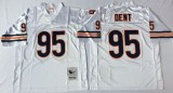 NFL Chicago Bears #95 Dent White Throwback Jersey