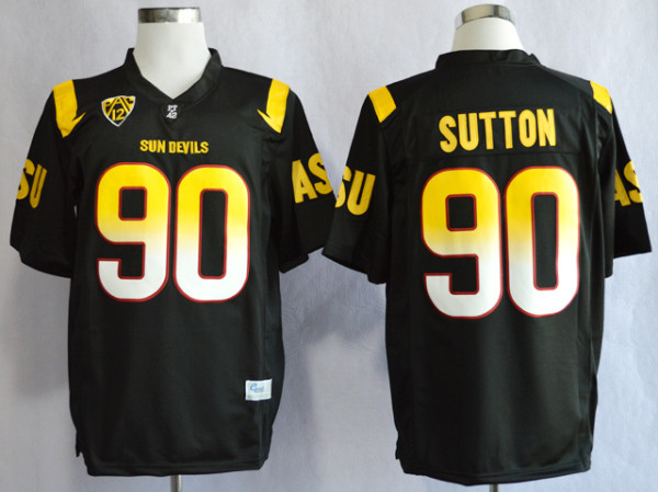 Arizona State Sun Devils Will Sutton 90 Black Jersey
