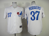 MLB Montreal Expos #37 Rodgers White MLB Jersey