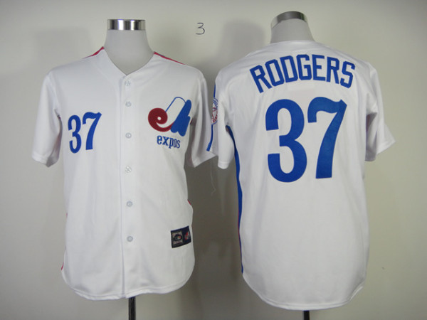 MLB Montreal Expos #37 Rodgers White MLB Jersey