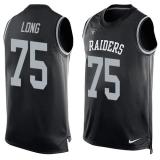 NFL Oakland Raiders #75 Long Black Limited Tank Top Jersey