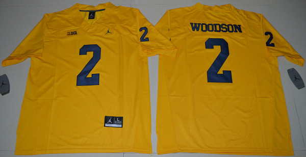 Jordan Brand Michigan Wolverines Charles Woodson 2 College Football Limited Jersey Yellow