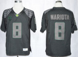 NCAA Oregon Ducks #8 Marcus Mariots Blackout Jersey