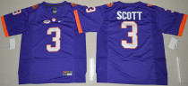 NCAA Clemson Tigers Artavis Scott 3 College Purple Limited Jersey
