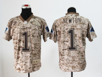NFL Nike Carolina Panthers #1 Cam Newton USMC Digital Camo Jerseys United States Flag