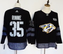 Adidas Nashville Predators #35 Rinne Black 100th Anniversary Jersey