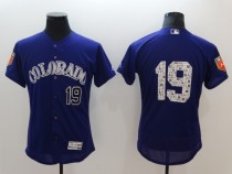 MLB Colorado Rockies #19 Purple Spring Training Jersey