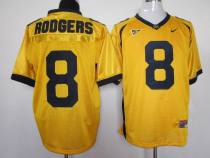 california golden bears #8 aaron rodgers yellow color jersey
