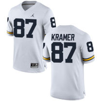 NCAA Basketball Michigan Wolverines #87 Kramer College White Jersey