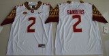 NCAA Florida State Seminoles #2 Deion Sanders Limited Football White Jersey