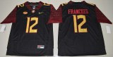 NCAA Florida State Seminoles #12 Deondre Francois Limited Football Jersey Black