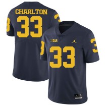 NCAA Michigan Wolverines #33 Charlton D.Blue Football Jersey