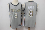 Nike NBA Cleveland Cavaliers #9 Wade Grey New Jersey