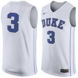 NCAA Duke Blue Devils #3 Nike Replica Jersey - White