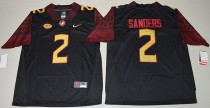NCAA Florida State Seminoles #2 Deion Sanders Limited Football Black Jersey