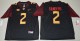 NCAA Florida State Seminoles #2 Deion Sanders Limited Football Black Jersey