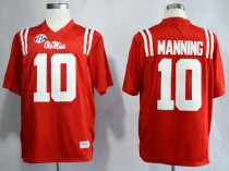 Ole Miss Rebels Eli Manning 10 College Football Jerseys-Red