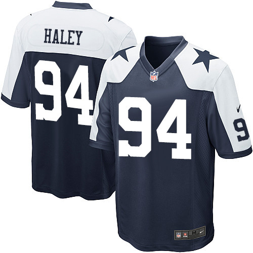 NFL Dallas Cowboys #94 Haley Thanksgiving Blue Game Jersey