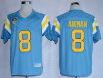 NCAA UCLA Bruins Reggie Miller #8 Troy Aikman Light Blue Jersey