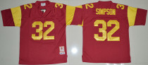 USC Trojans O.J. Simpson #32 Red College Football Jersey (1968 Heismen)