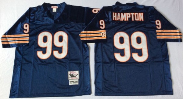 NFL Chicago Bears #99 Hampton Blue Throwback Jersey