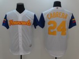 2017 World Baseball Venezuela #24 Cabrera White Classic Jersey