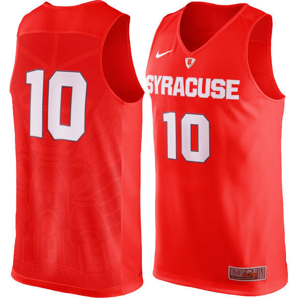 NCAA #10 Syracuse Orange Nike Basketball Jersey Orange