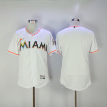 MLB Miami Marlins Blank White Elite Majestics Jersey