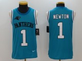 NFL Carolina Panthers #1 Newton Blue Color Rush Tank Top