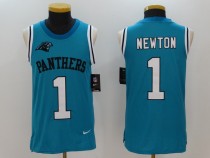 NFL Carolina Panthers #1 Newton Blue Color Rush Tank Top