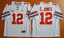 NCAA Ohio State Buckeyes #12 Cardale JonesFootball Jersey White