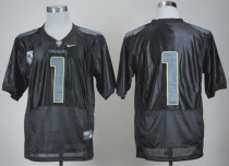 Nike Oregon Ducks No.1 Fan Black Pro Combat Pac-12 College Football Jersey