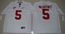 NCAA Stanford Cardinal #5 Christian McCaffrey College White Jersey