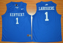 2016 Kentucky Wildcats Skal Labissiere 1 NCAA Baketball Jersey - Blue