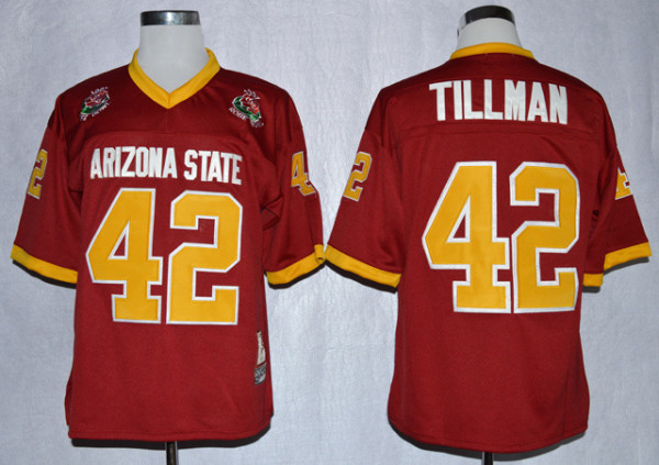Arizona State Sun Devils #42 Pat Tillman Maroon 1997 Rose Jersey