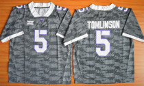 NCAA  TCU Horned Frogs #5 LaDainian Tomlinson Limited Football Jersey Grey