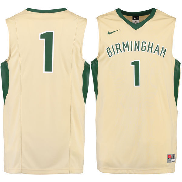 NCAA UAB Blazers #1 Nike Basketball Master Jersey Gold