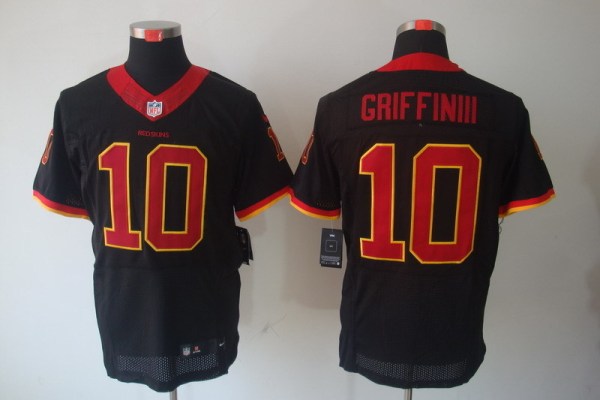 Nike NFL Washington Redskins #10 Griffin III Black New Jersey