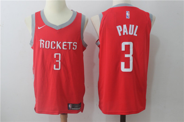 Nike NBA Houston Rockets #3 Paul Red Jersey