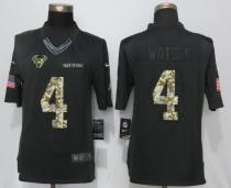 New Nike Houston Texans 4 Watson Anthracite Salute To Service Limited Jersey