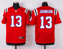 Nike New England Patriots #13 Johnson Elite Red Jersey