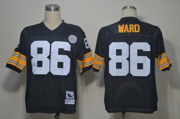 Steelers #86 Hines Ward Black Throwback Reebok NFL Jersey