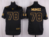 Mens Cincinnati Bengals #78 Munoz Pro Line Black Gold Collection Jersey