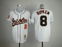 MLB Baltimore Orioles #8 Cal Ripken White Jersey