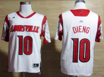 Louisville Cardinals Gorgui Dieng #10 White Jersey Big Eas Patch
