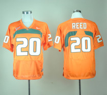 NCAA Nike Miami Hurricanes #20 ED Reed Orange Jersey
