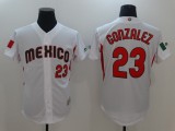 2017 World Baseball Mexico #23 Gonzalez White Classic Jersey