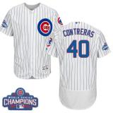 MLB Chicao Cubs #40 Willson Contreras White 2016 World Series Champions Jersey