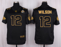 Mens Kansas City Chiefs #12 Wilson Pro Line Black Gold Collection Jersey